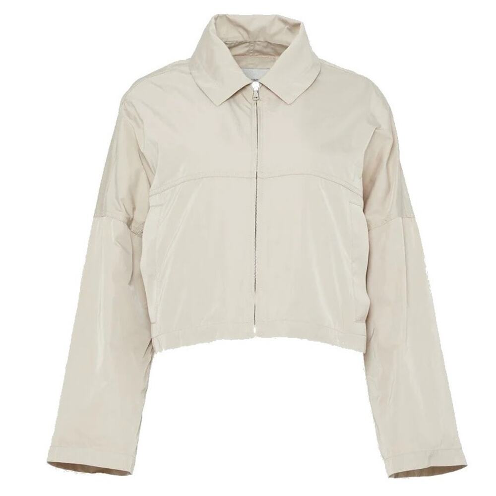 Rachel Comey Algardi Jacket Beige EUC Size 4 Cropped Long Sleeve Zipper Lightwei